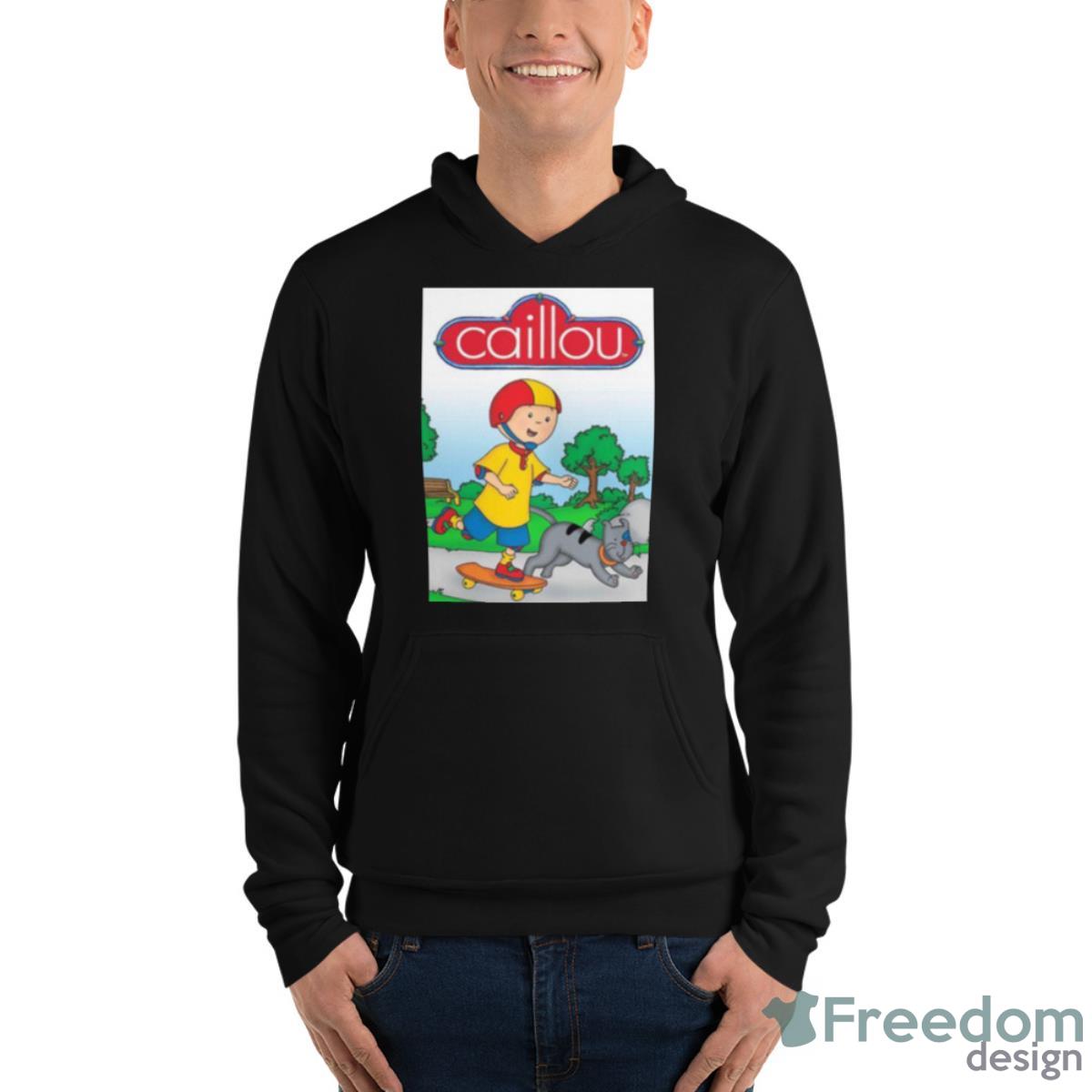 Skating With The Cat Caillou Shirt - Unisex Fleece Pullover Hoodie Skating With The Cat Caillou Shirt - Unisex Fleece Pullover Hoodie