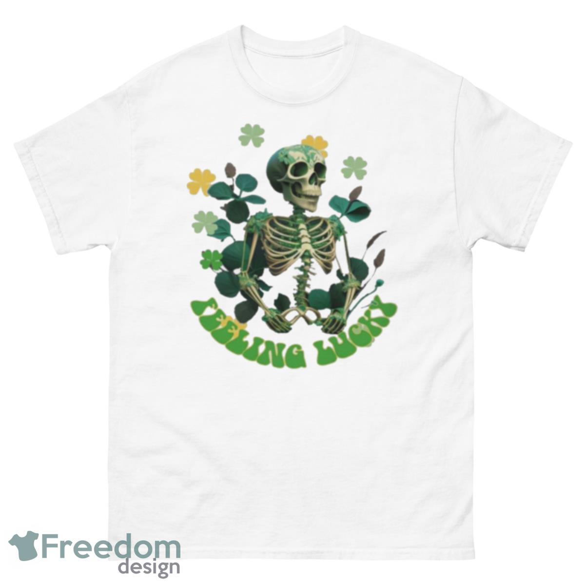 Skeleton Feeling Lucky Shirt - 500 Men’s Classic Tee Gildan