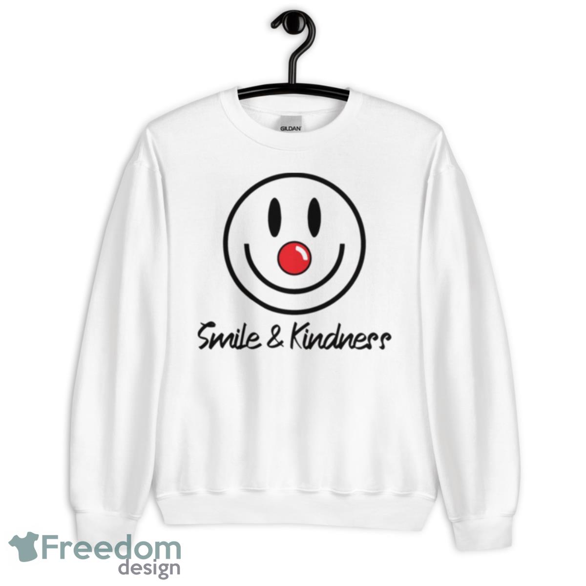 Smile And Kindness Red Nose Day Shirt - Unisex Heavy Blend Crewneck Sweatshirt