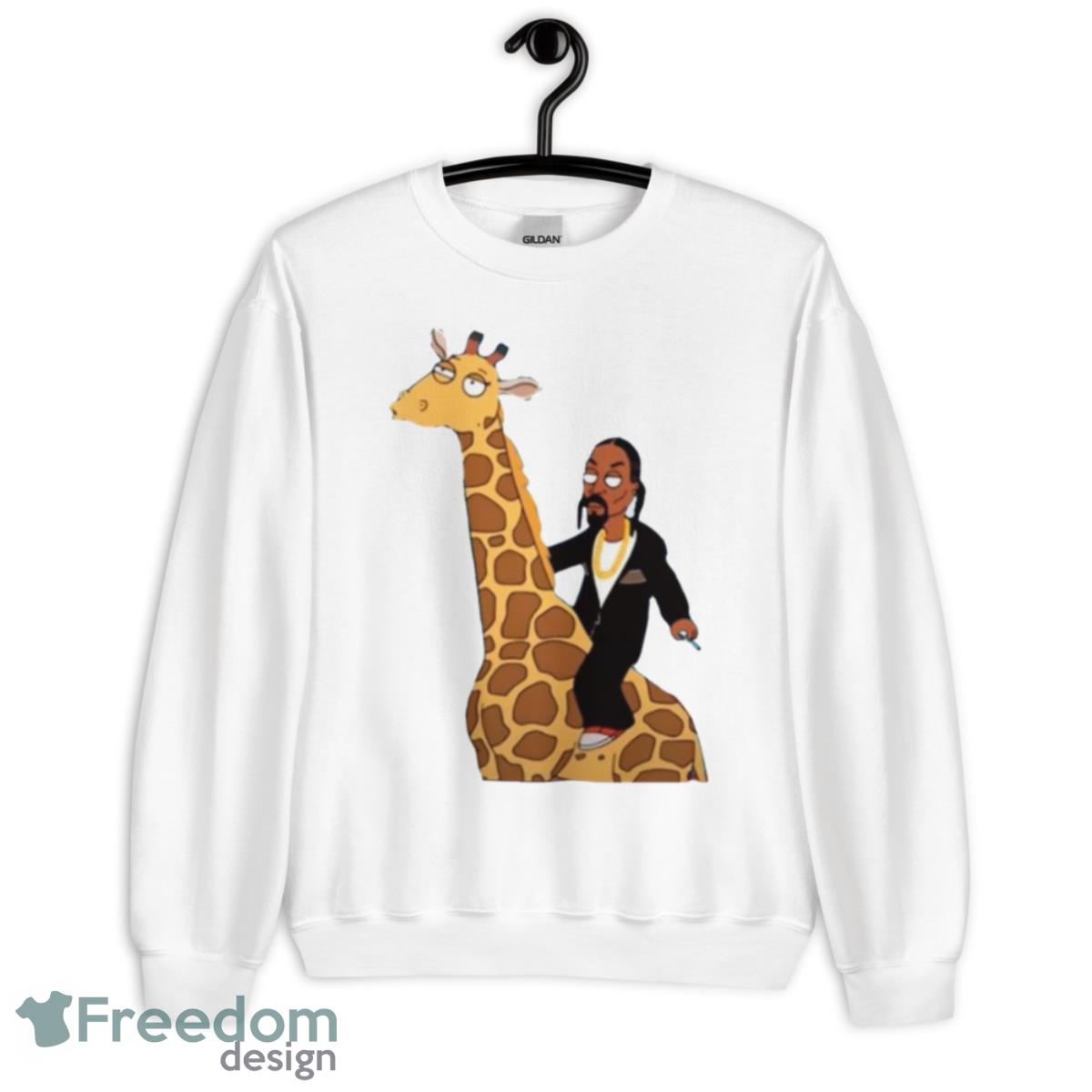 Snooop And Giraffe Cartoon King Of The Hill Shirt - Unisex Heavy Blend Crewneck Sweatshirt