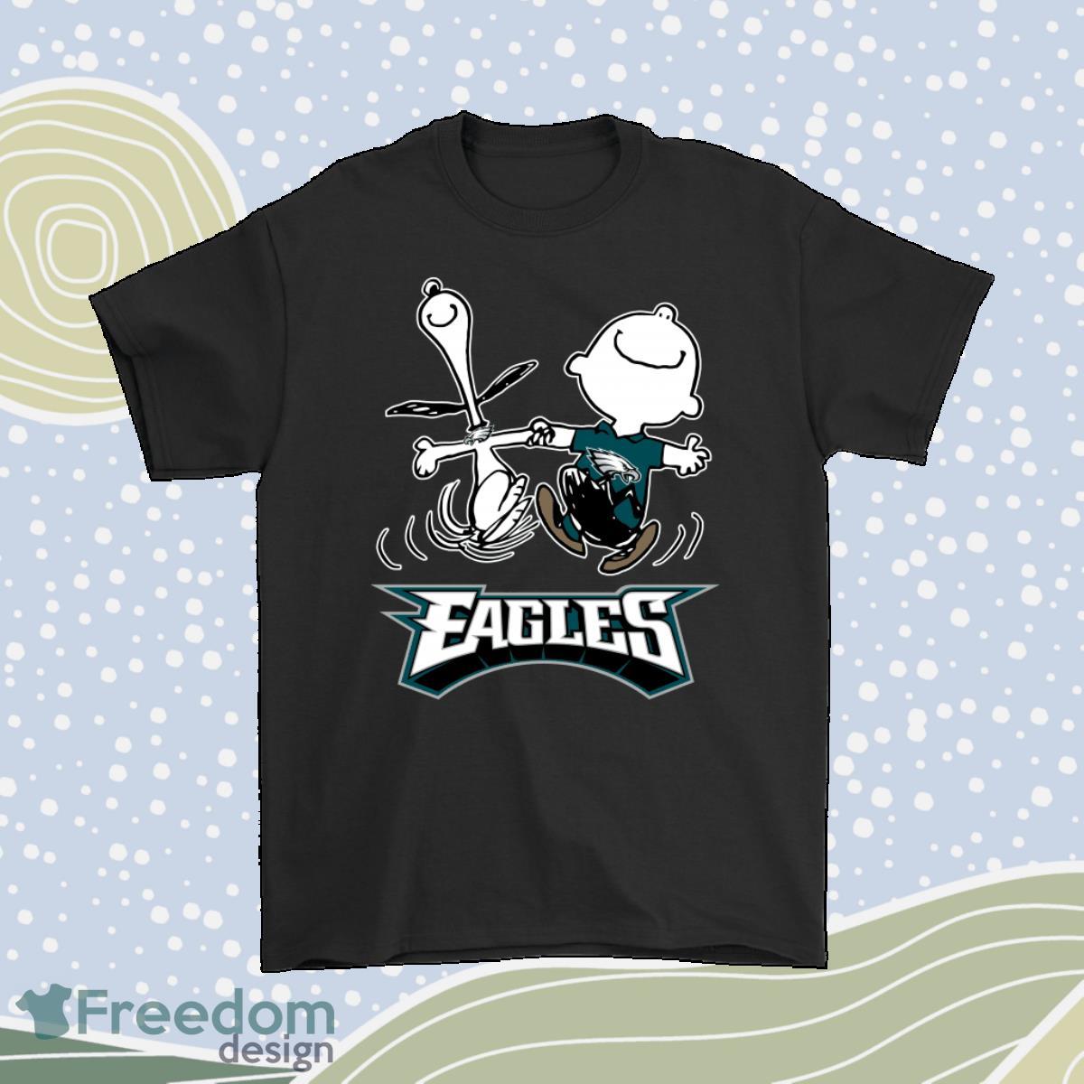 Snoopy And Charlie Brown Happy Philadelphia Eagles Fans Shirt Product Photo 1