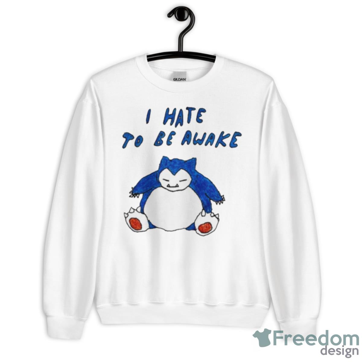 Snorlax I Hate To Be Awake Shirt - Unisex Heavy Blend Crewneck Sweatshirt