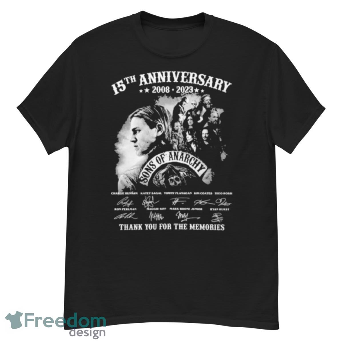 Son Of Anarchy 15th Anniversary 2008 – 2023 Thank You For The Memories Signatures Shirt - G500 Men’s Classic T-Shirt