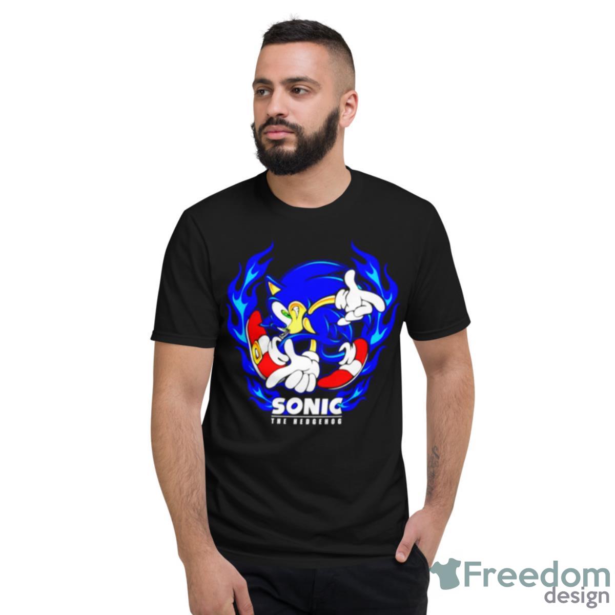 Sonic Blue Flame The Hedgehog Shirt - Short Sleeve T-Shirt