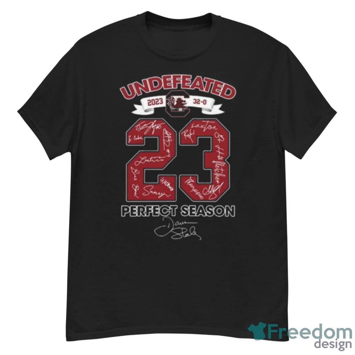 South Carolina Gamecocks Undefeated 2023 Perfect Season Signatures Shirt - G500 Men’s Classic T-Shirt