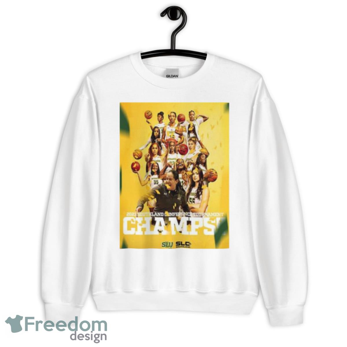 Southeastern Womens Basketball Are 2023 Southland Conference Tournament Champions Shirt - Unisex Heavy Blend Crewneck Sweatshirt