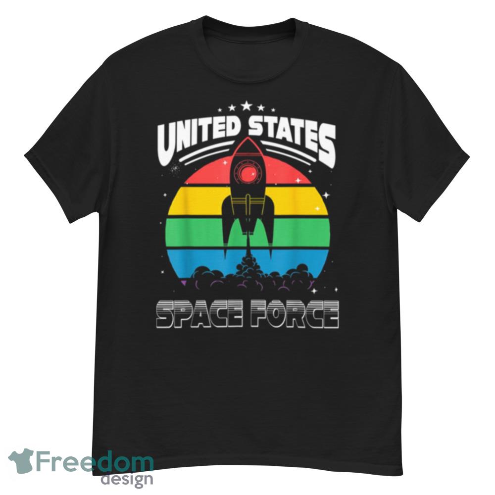 Space Force Retro Design Distressed Shirt - Short Sleeve T-Shirt