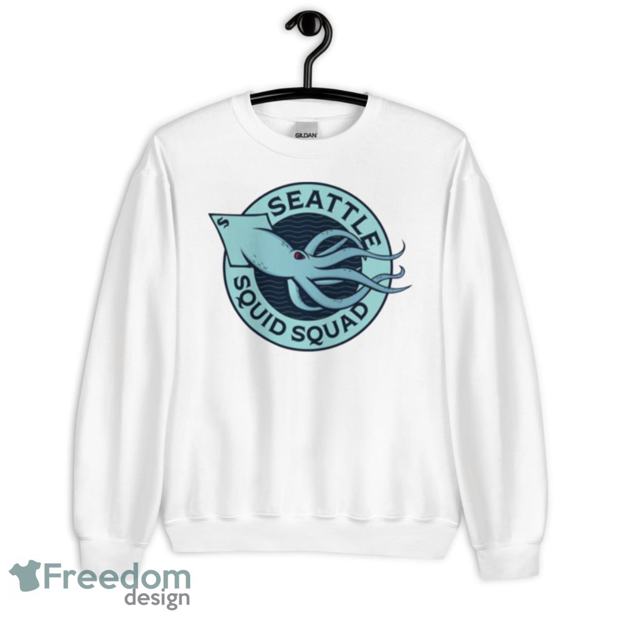 Squid Squad Seattle Kraken Shirt - Unisex Heavy Blend Crewneck Sweatshirt