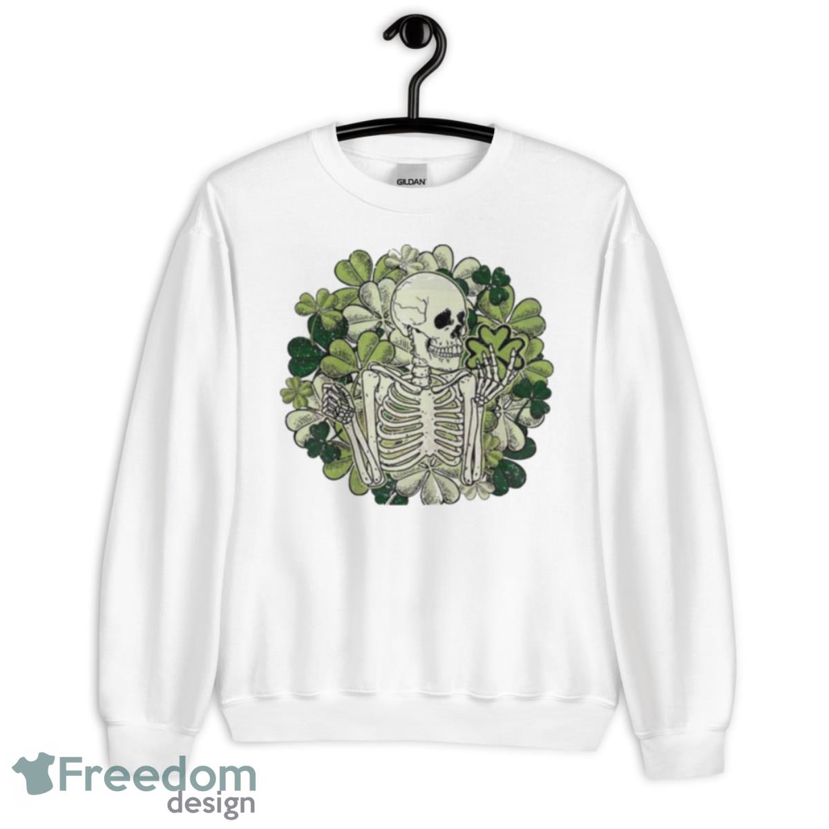 St Patrick’s Day Shamrock Skeleton Shirt - Unisex Heavy Blend Crewneck Sweatshirt