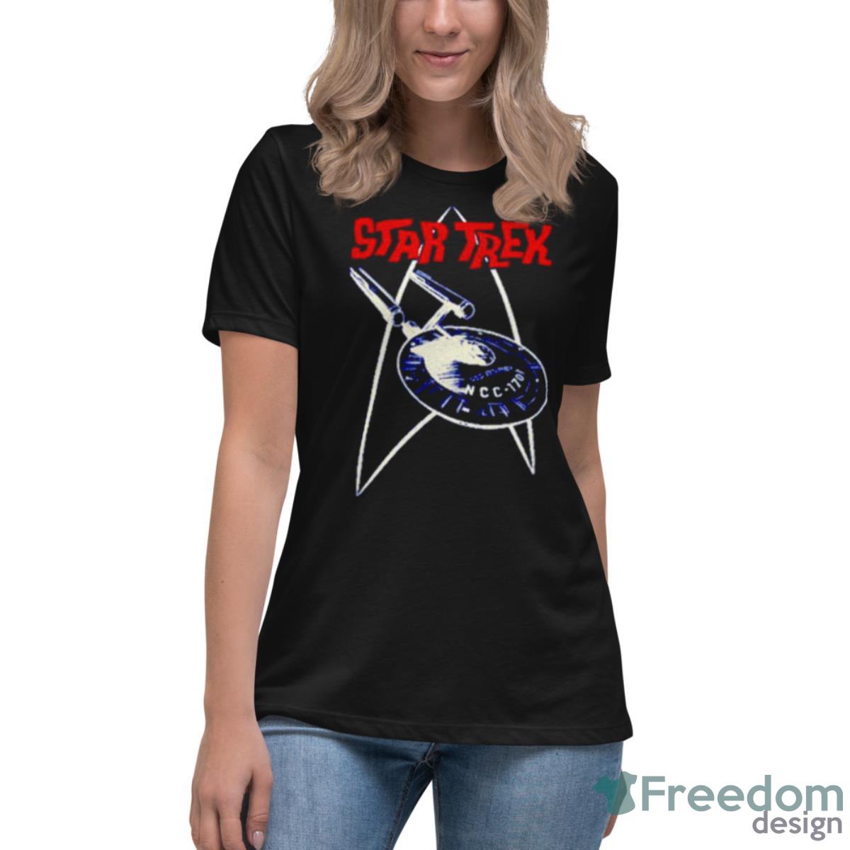 Star Trek Enterprise Shirt - Womens Relaxed Short Sleeve Jersey Tee Star Trek Enterprise Shirt - Womens Relaxed Short Sleeve Jersey Tee