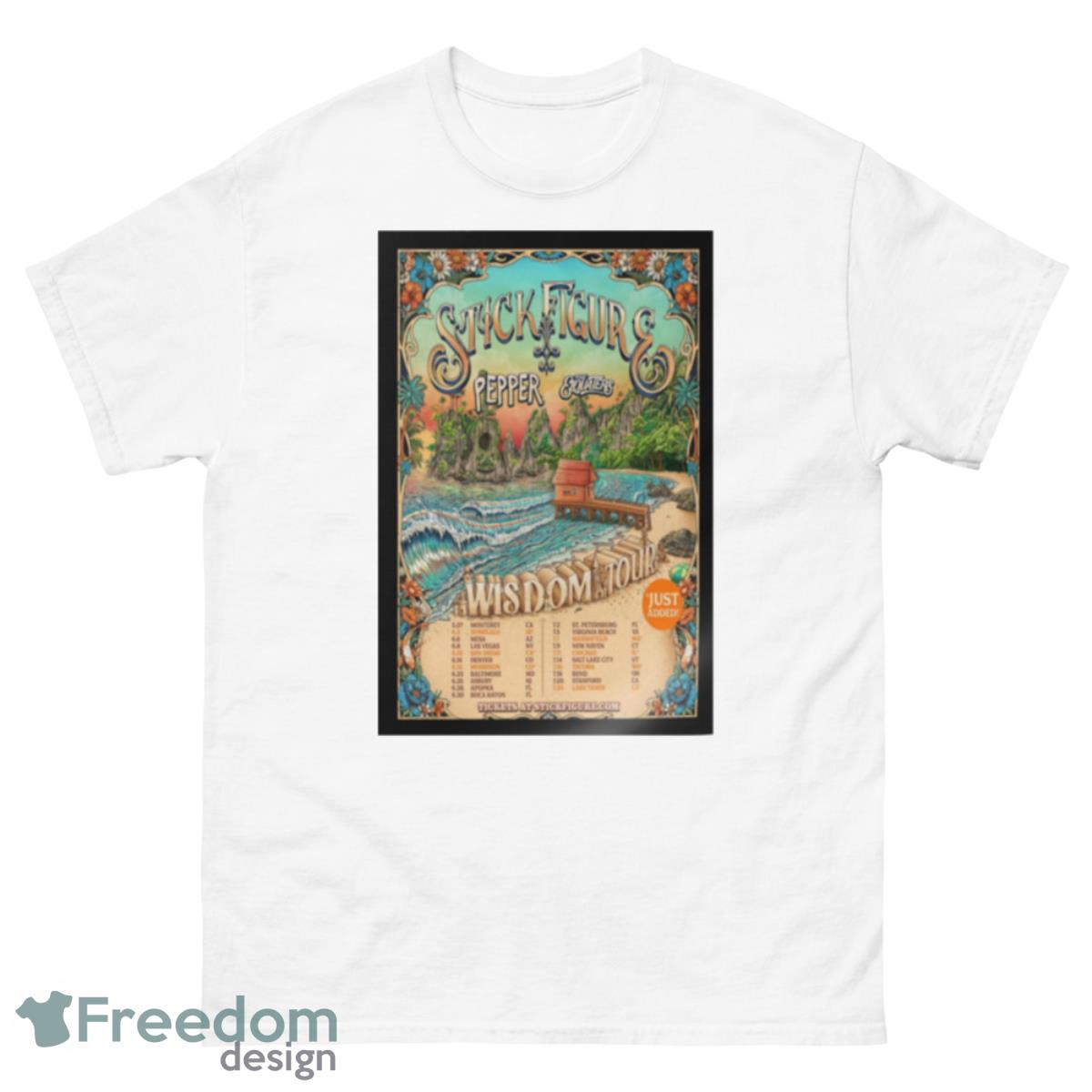 Stick Figure Wisdom Summer Tour 2023 With Pepper & The Elovaters Poster Shirt - 500 Men’s Classic Tee Gildan