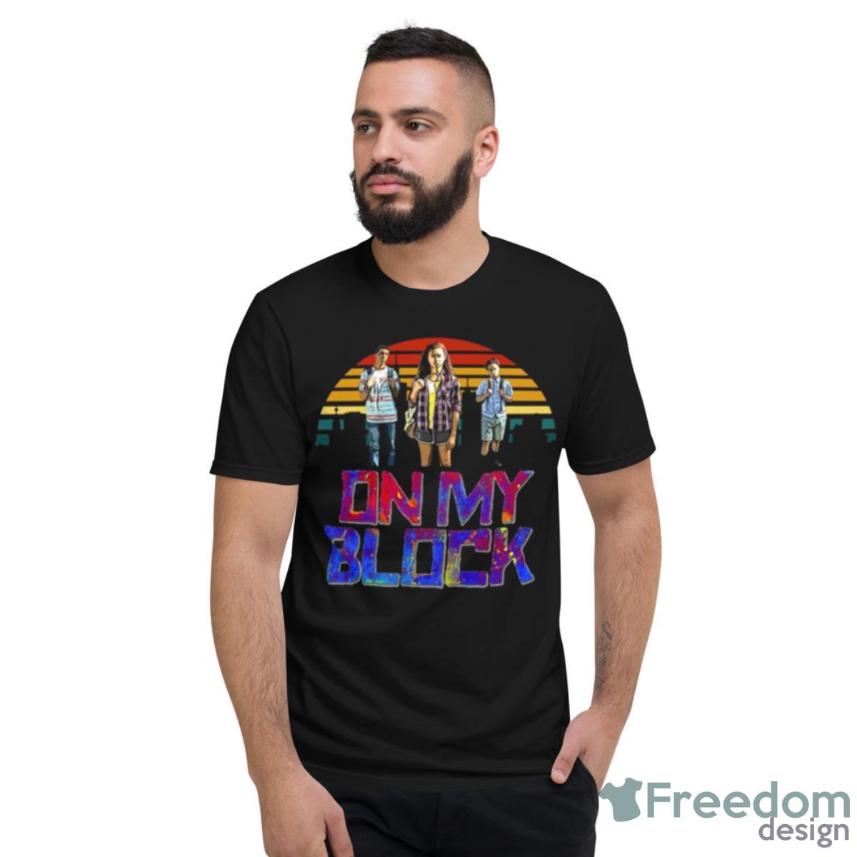 Sunset Design On My Block Shirt - Short Sleeve T-Shirt