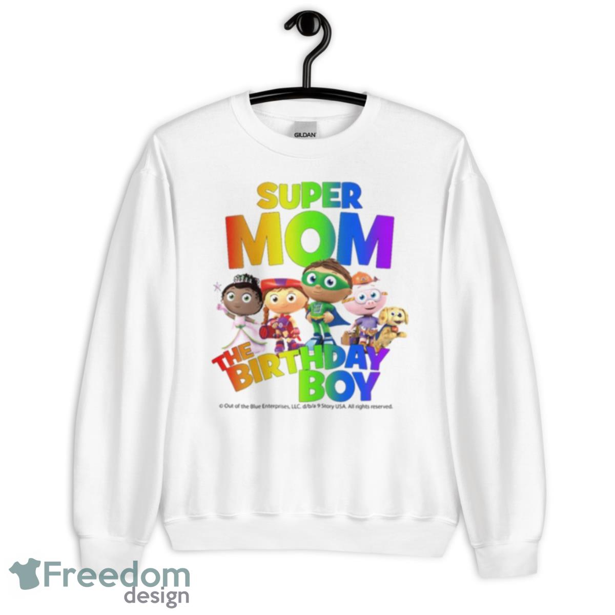 Super Mom The Birthday Boy Super Why Shirt - Unisex Heavy Blend Crewneck Sweatshirt