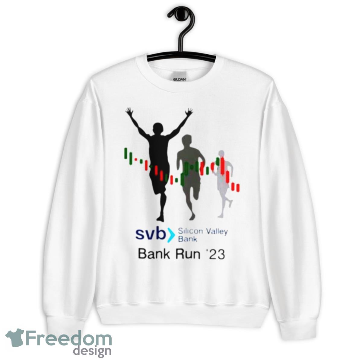 SVB Silicon Valley Bank Run ’23 Shirt - Unisex Heavy Blend Crewneck Sweatshirt