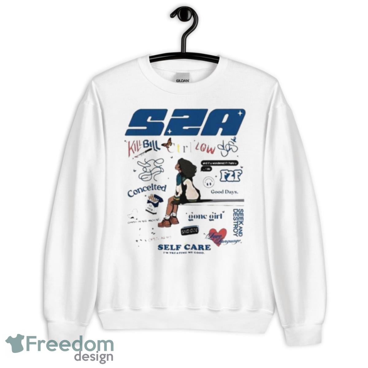 Sza Vintage New Bootleg 90S Black Shirt - Unisex Heavy Blend Crewneck Sweatshirt