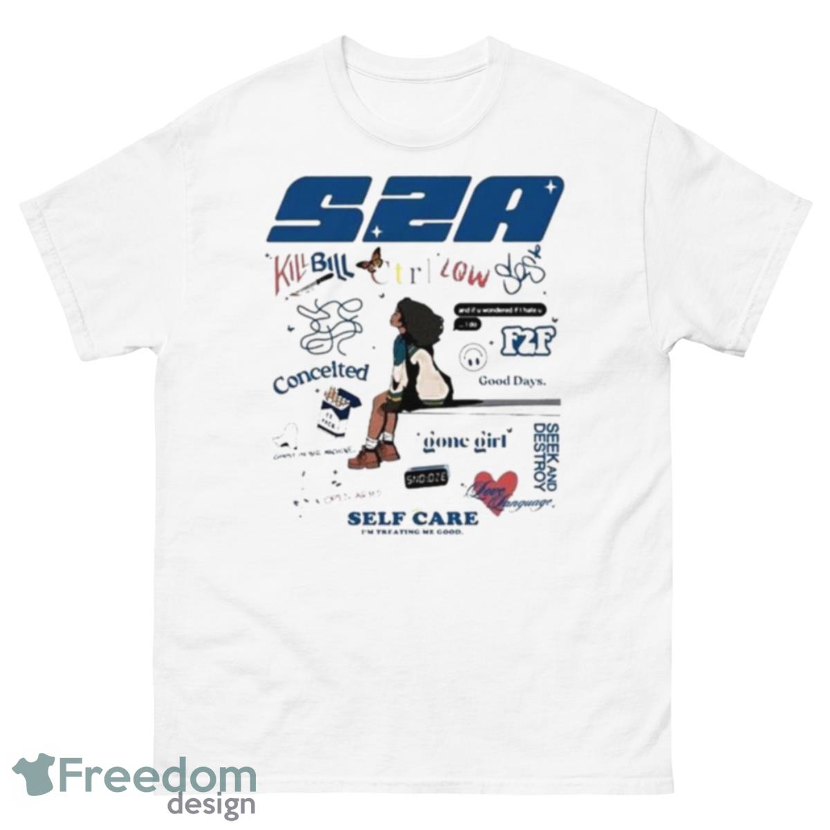 Sza Vintage New Bootleg 90S Black Shirt - 500 Men’s Classic Tee Gildan