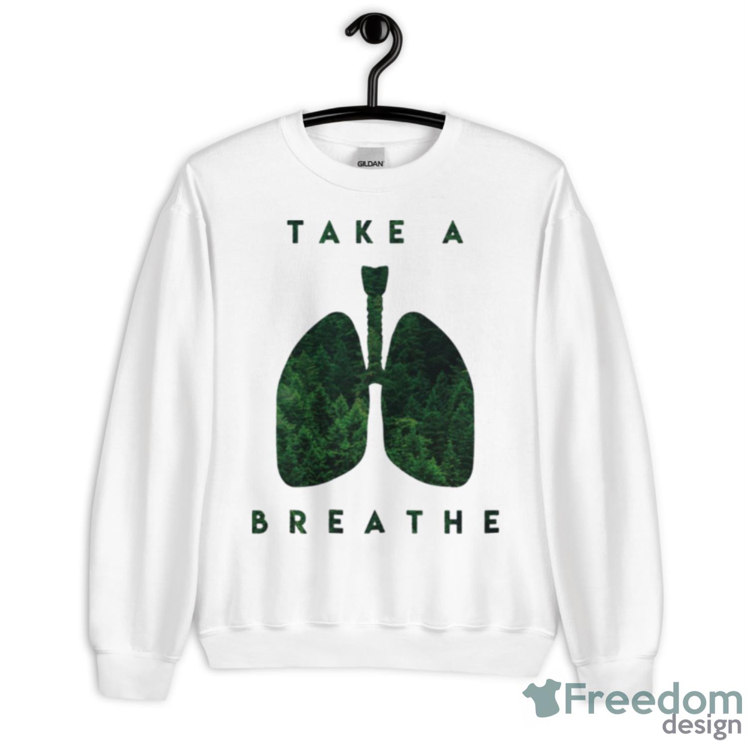 Take A Breathe Green Lung Shirt - Unisex Heavy Blend Crewneck Sweatshirt