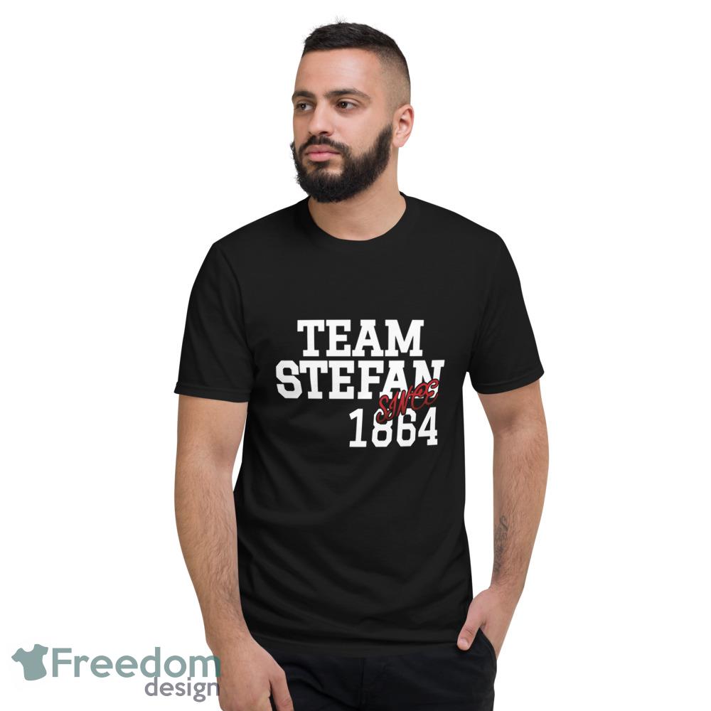 Team Stefan Shirt Team Damon Salvatore Salvatore Since 1864 Unisex T-Shirt - Short Sleeve T-Shirt Team Stefan Shirt Team Damon Salvatore Salvatore Since 1864 Unisex T-Shirt - Short Sleeve T-Shirt