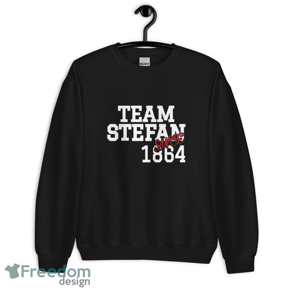 Team Stefan Shirt Team Damon Salvatore Salvatore Since 1864 Unisex T-Shirt - Unisex Crewneck Sweatshirt Team Stefan Shirt Team Damon Salvatore Salvatore Since 1864 Unisex T-Shirt - Unisex Crewneck Sweatshirt
