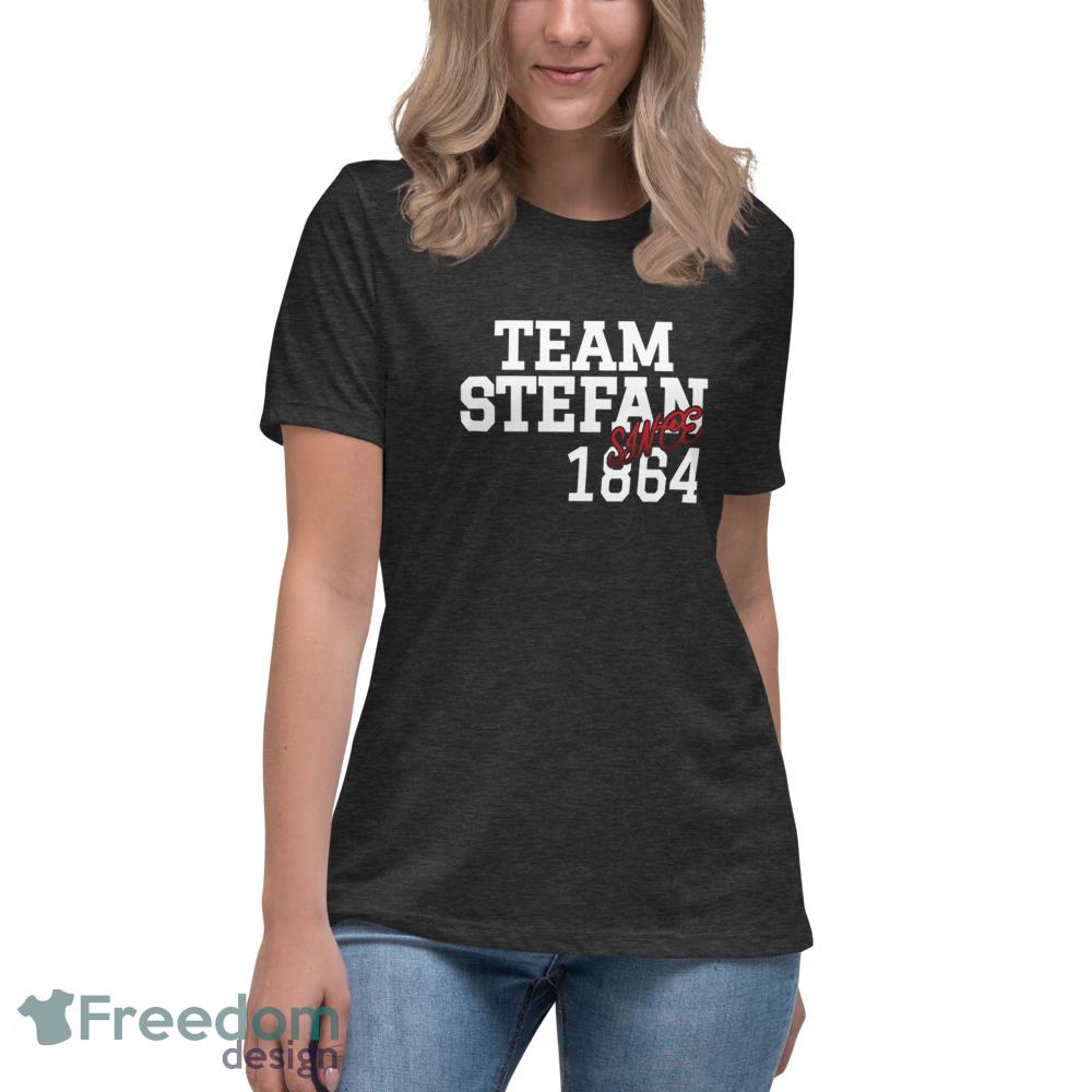 Team Stefan Shirt Team Damon Salvatore Salvatore Since 1864 Unisex T-Shirt - Womens Relaxed Short Sleeve Jersey Tee-1 Team Stefan Shirt Team Damon Salvatore Salvatore Since 1864 Unisex T-Shirt - Womens Relaxed Short Sleeve Jersey Tee-1