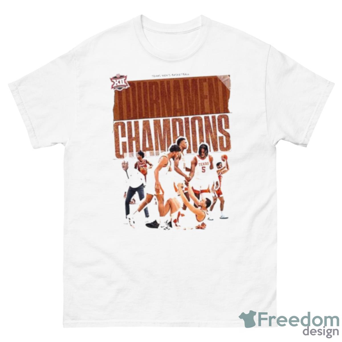 Texas Longhorns Men’s Basketball Are 2023 Big 12 Tournament Champions Shirt - 500 Men’s Classic Tee Gildan