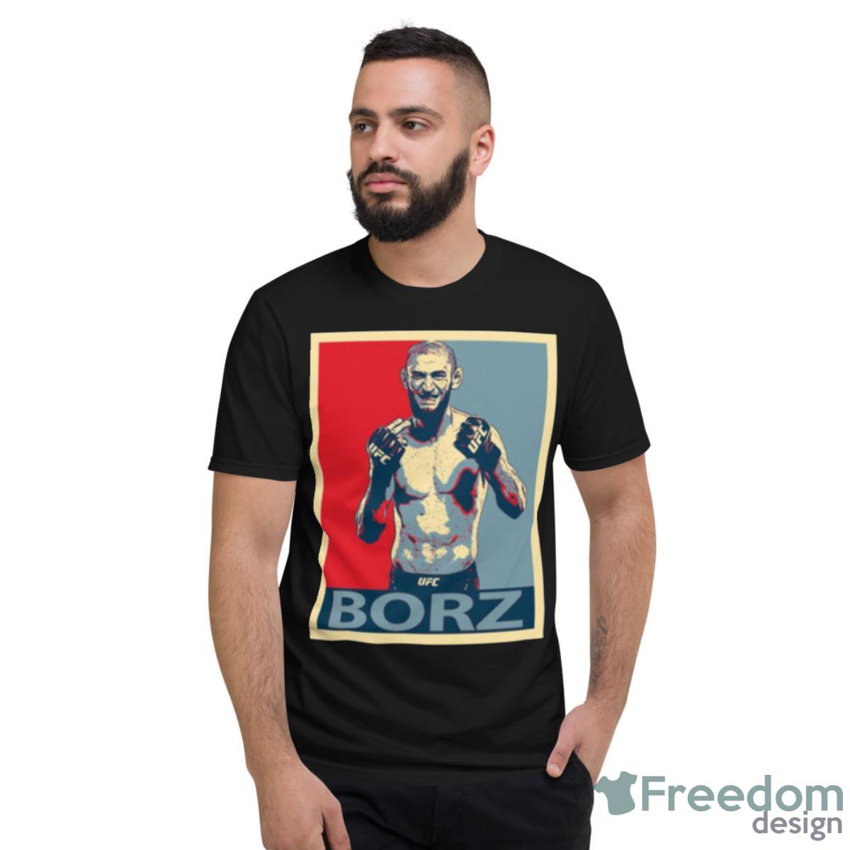 The Borz Portrait Khamzat Chimaev Shirt - Short Sleeve T-Shirt