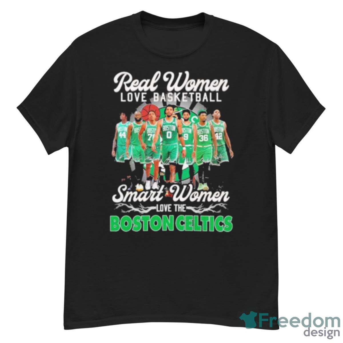 The Celtics Real Women Love Basketball Smart Women Love The Boston Celtics 2023 Signatures Shirt - G500 Men’s Classic T-Shirt
