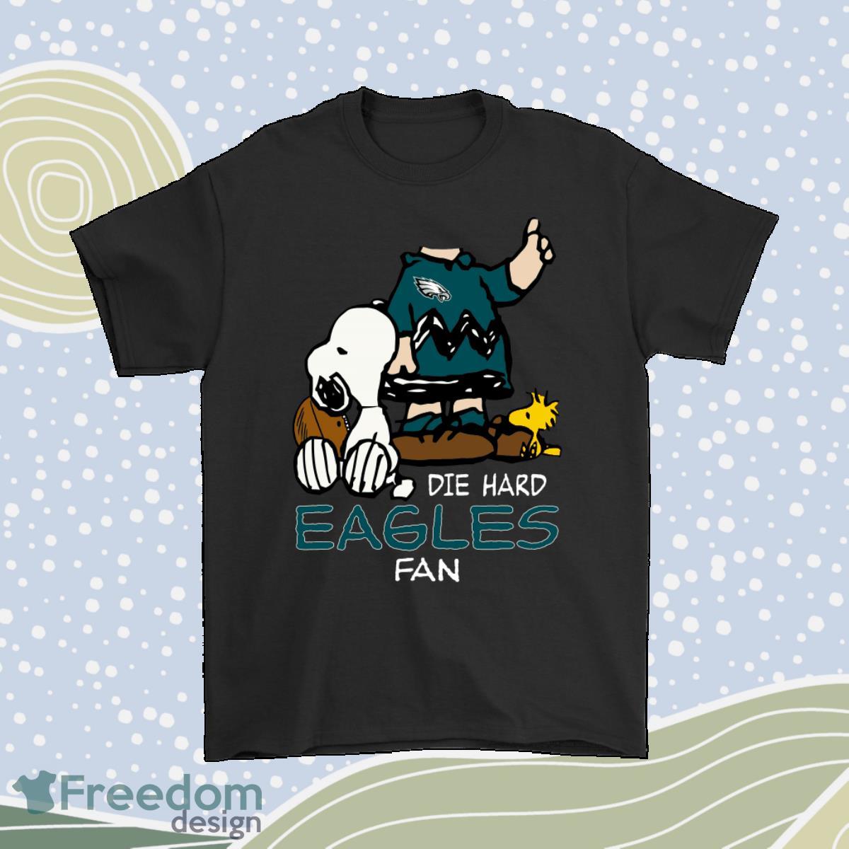 The Die Hard Philadelphia Eagles Fans Charlie Snoopy Nfl Shirt Product Photo 1