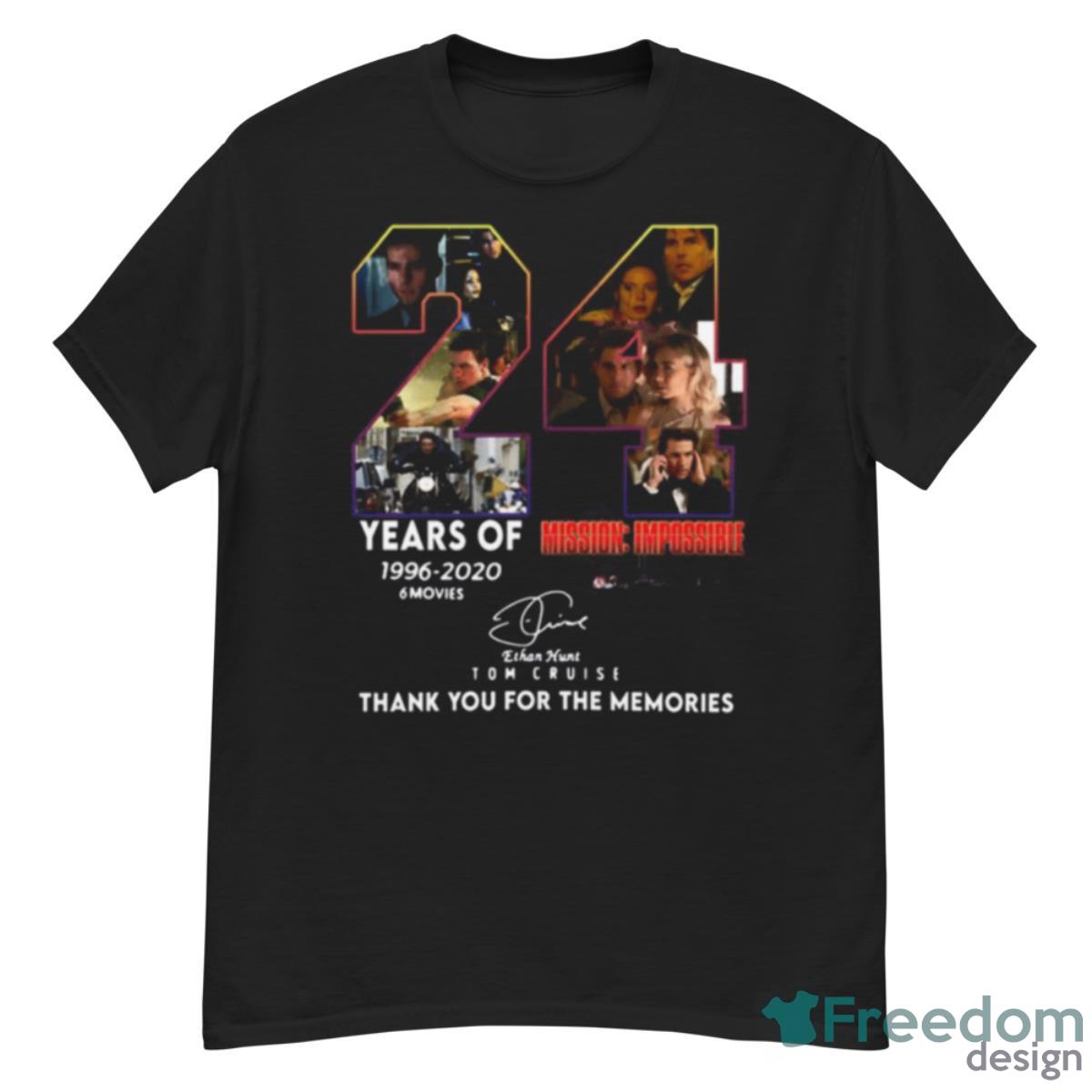 The Memories 24 Years Mission Impossible Design Tom Cruise Shirt Product Photo 1