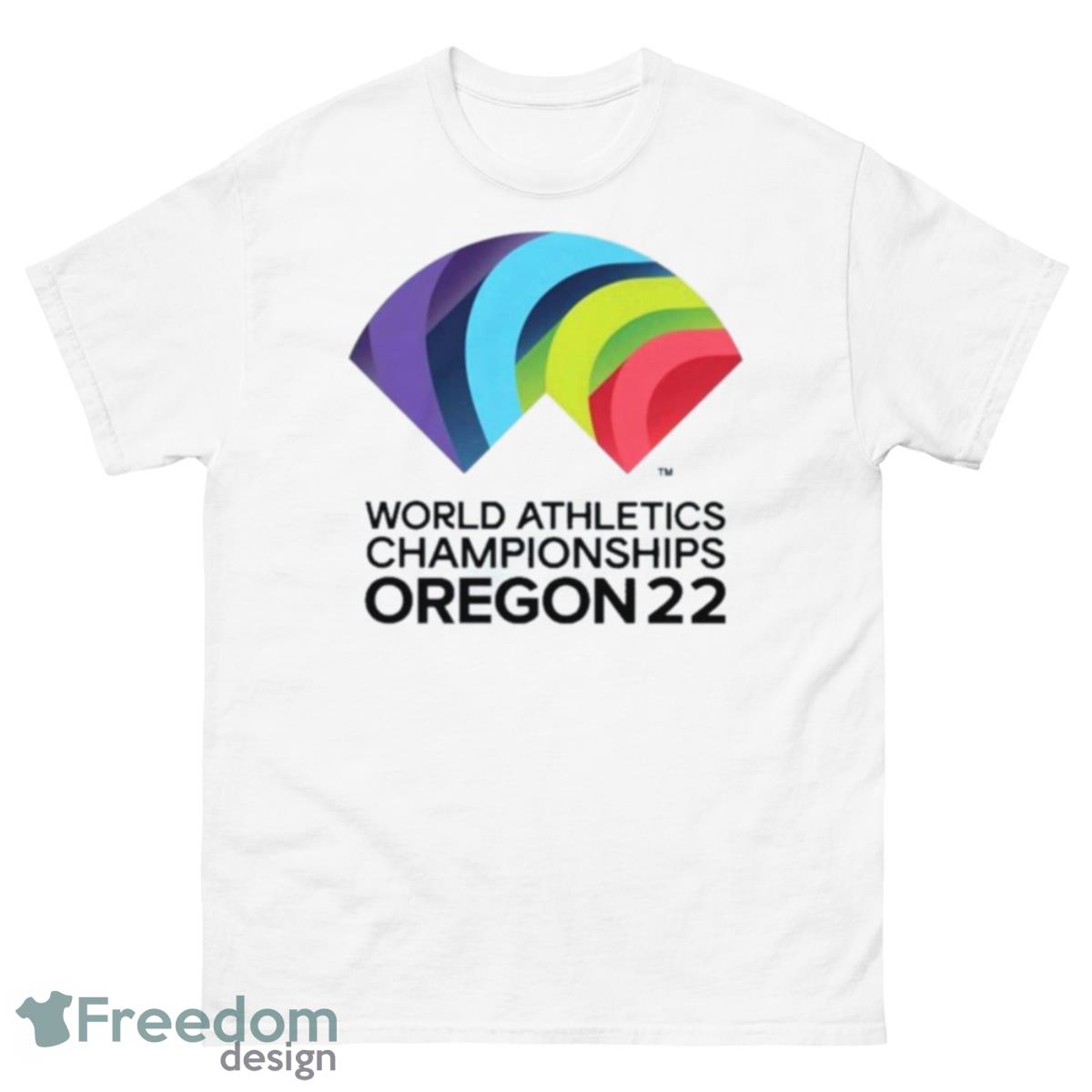 The World Athletics Championships Oregon22 Shirt - 500 Men’s Classic Tee Gildan