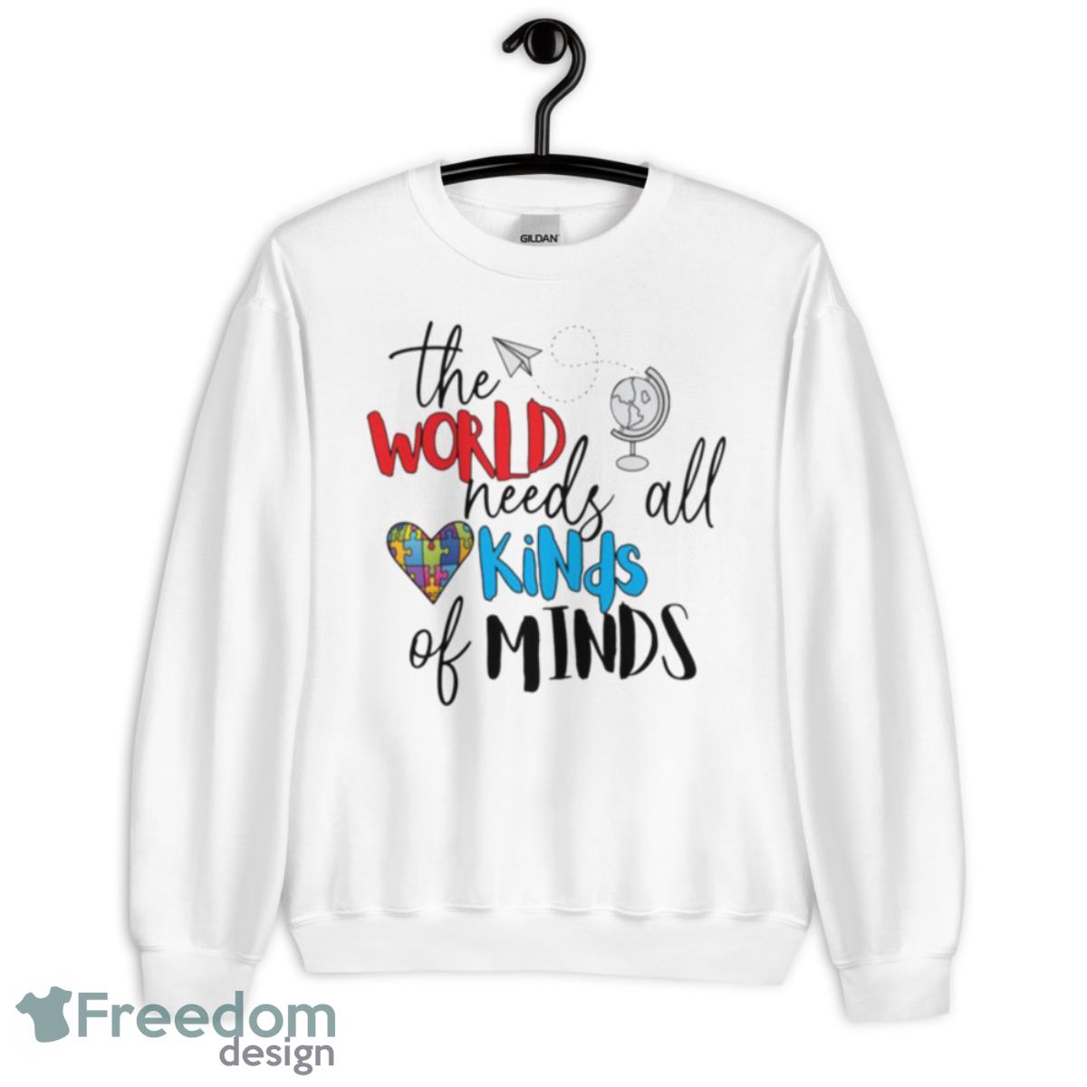 The World Needs All Kinds Of Minds Vintage Shirt - Unisex Heavy Blend Crewneck Sweatshirt