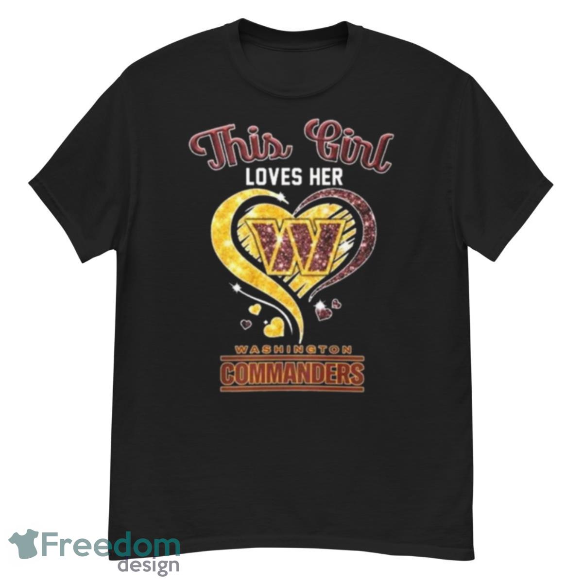 This Girl Loves Her Washington Commanders Diamond Heart Shirt - G500 Men’s Classic T-Shirt