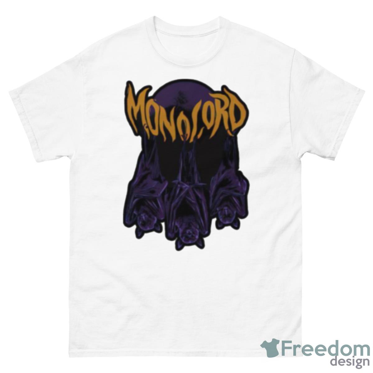 Three Black Bat Monolord Shirt - 500 Men’s Classic Tee Gildan