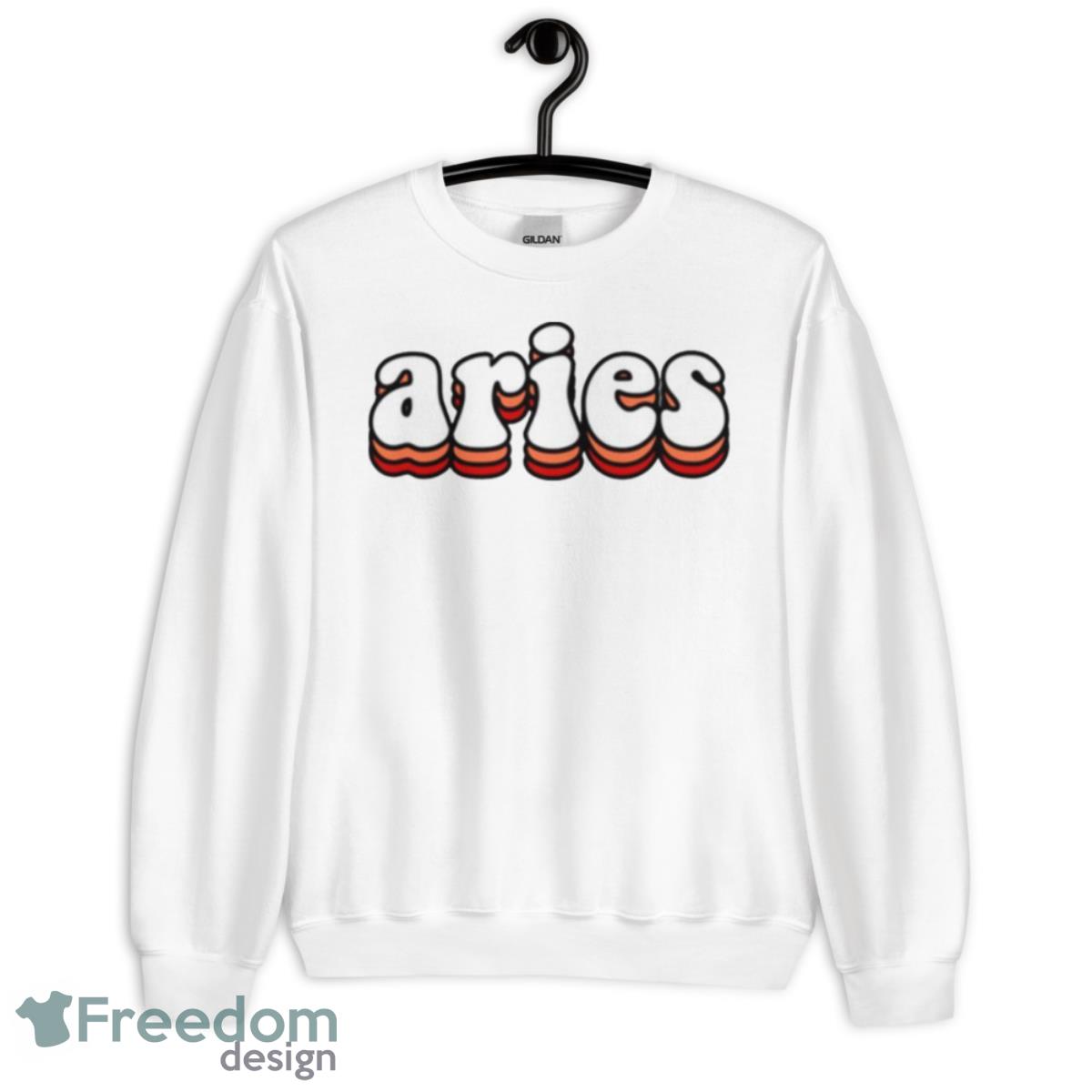 Three Layers Text Aries Zodiac Sign Shirt - Unisex Heavy Blend Crewneck Sweatshirt