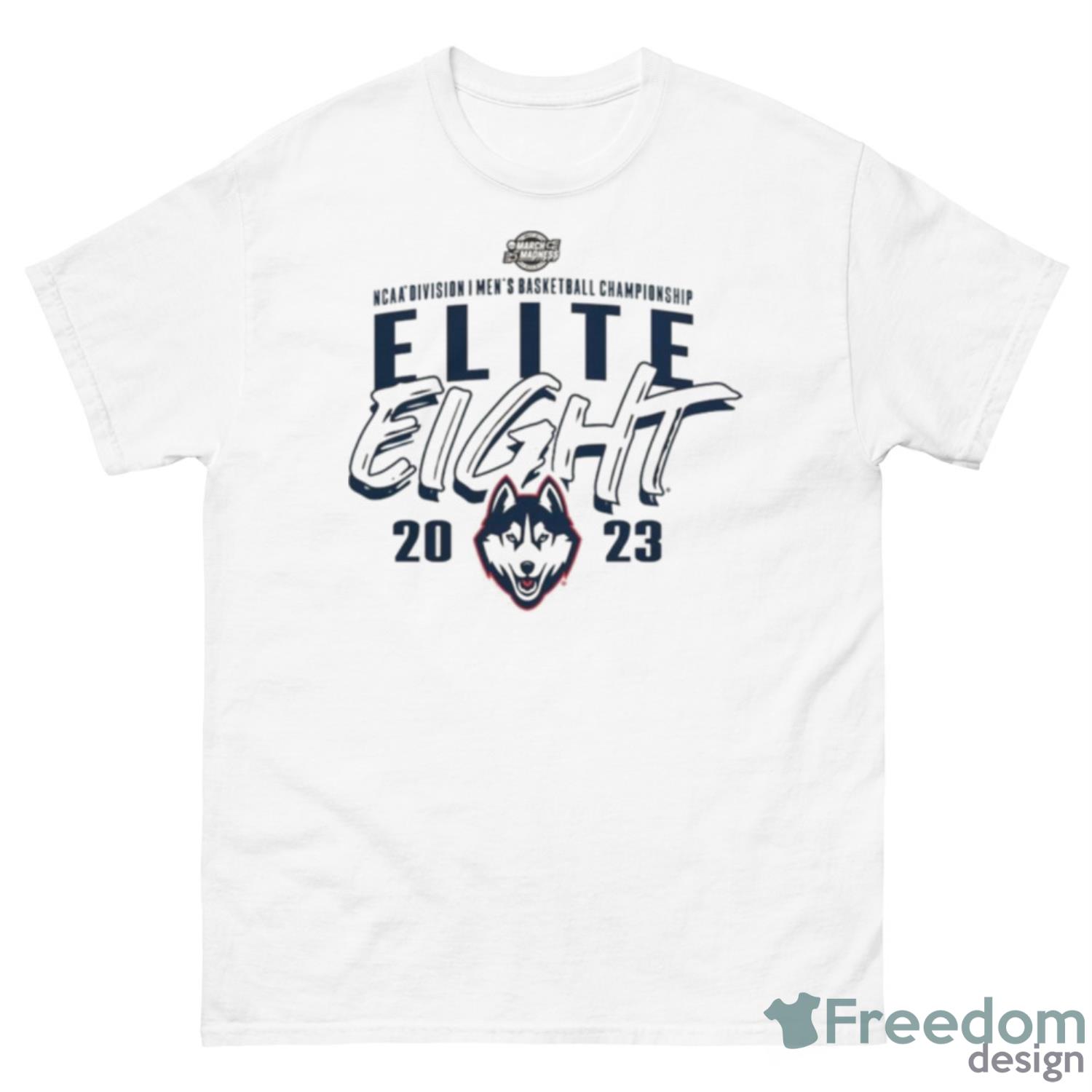 Trending UConn Huskies 2023 NCAA Men’s Basketball Tournament March Madness Elite Eight Team Shirt - 500 Men’s Classic Tee Gildan