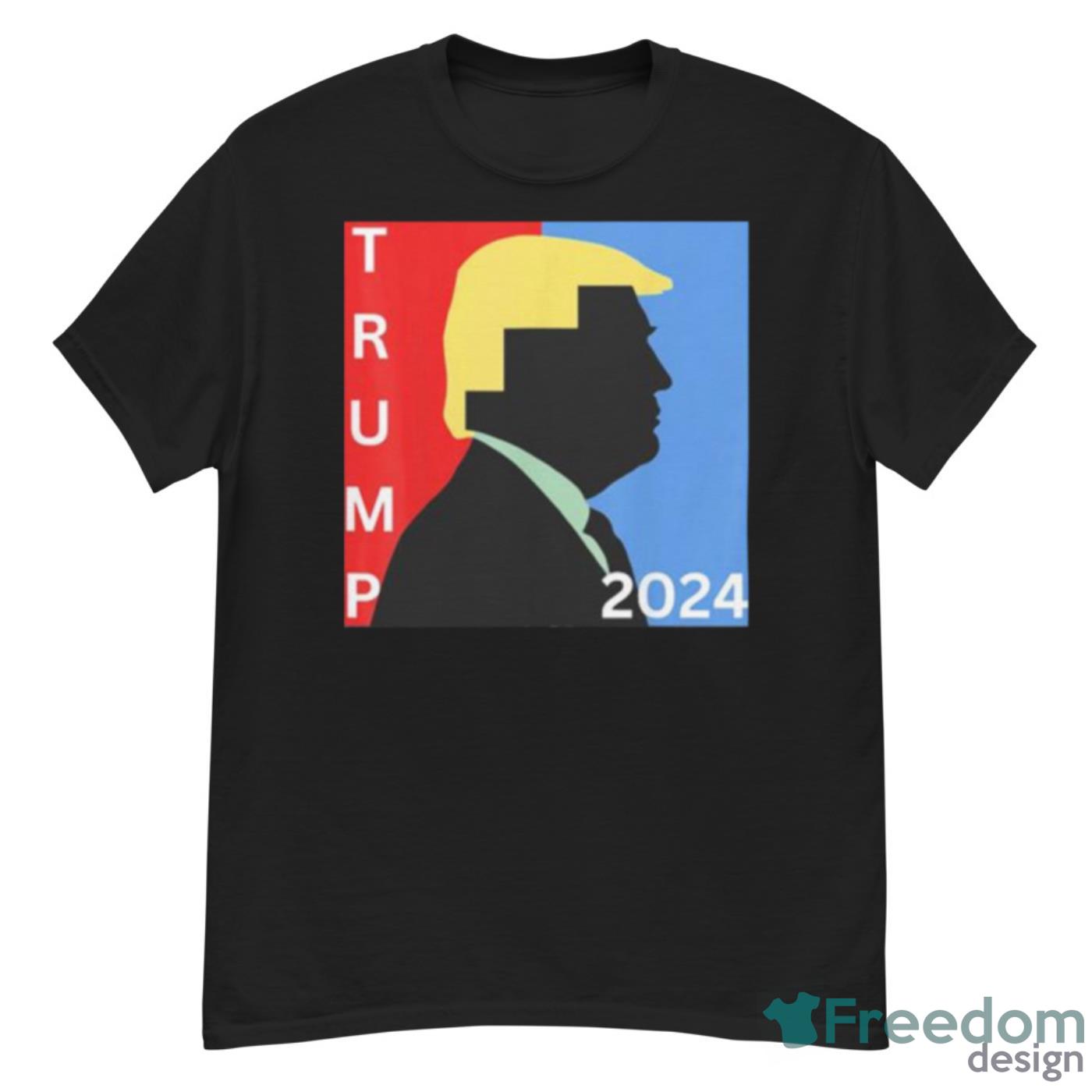 Trump 2024 Rally Colorblock Silhouette Pro Republican Vote Shirt - G500 Men’s Classic T-Shirt