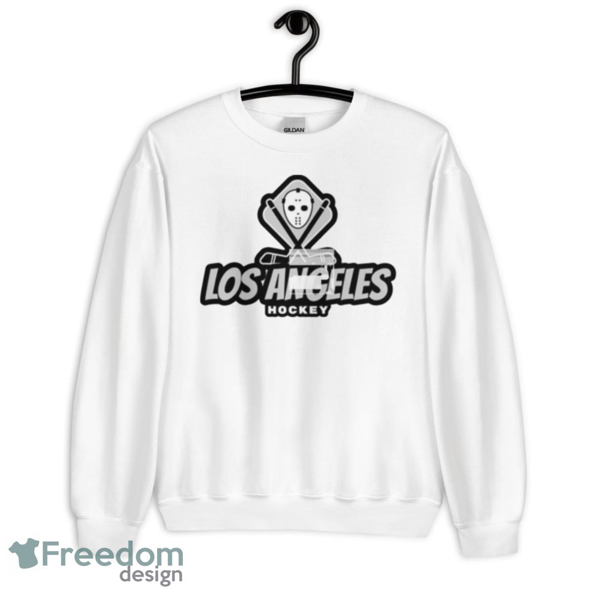 Typo Logo Los Angeles Kings Hockey Shirt - Unisex Heavy Blend Crewneck Sweatshirt