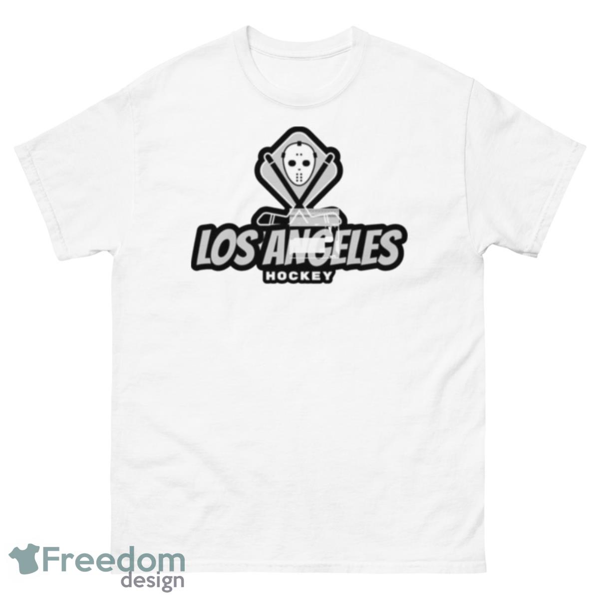 Typo Logo Los Angeles Kings Hockey Shirt - 500 Men’s Classic Tee Gildan