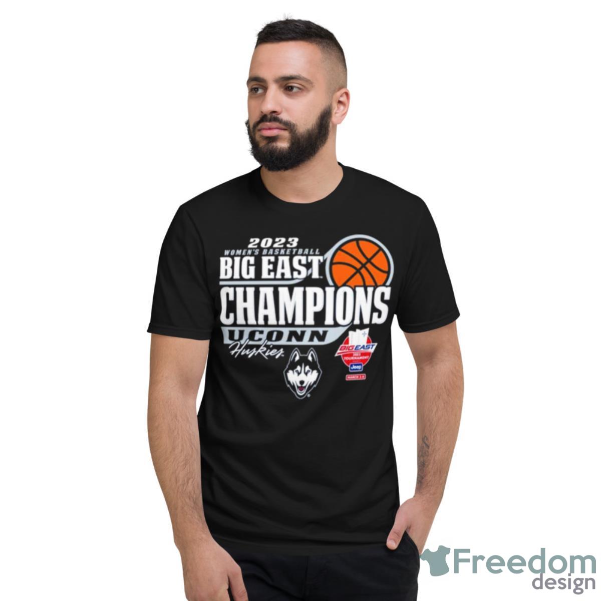 UConn Huskies Blue 84 2023 Big East Women’s Basketball Conference Tournament Champions Locker Room T Shirt