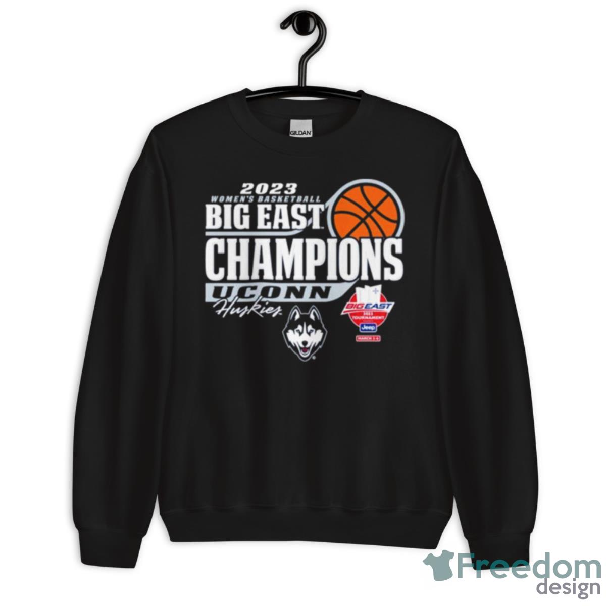 UConn Huskies Blue 84 2023 Big East Women’s Basketball Conference Tournament Champions Locker Room T Shirt