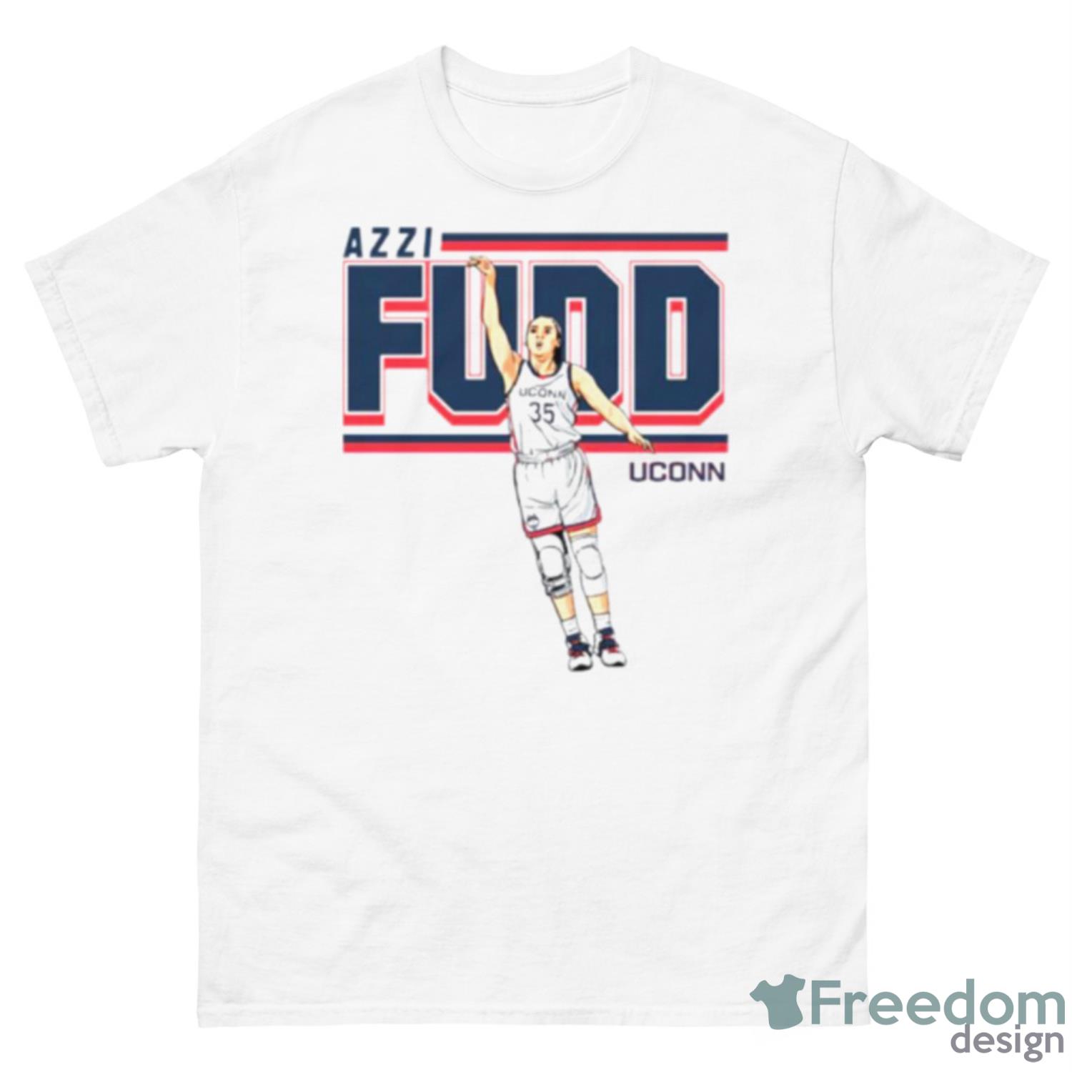 UCONN NCAA Women’s Basketball Azzi Fudd Swish Shirt - 500 Men’s Classic Tee Gildan