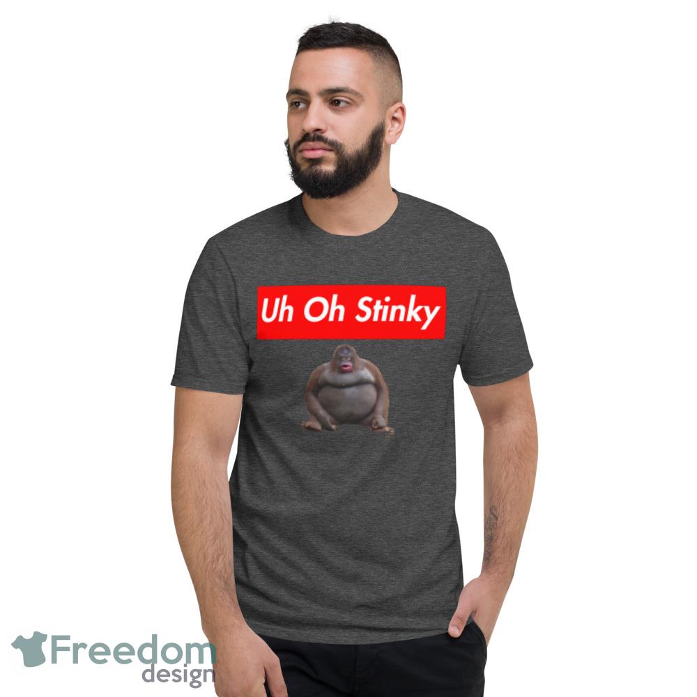 Uh Oh Stinky Monkey Meme T Shirt fat monkey funny shirt - Short Sleeve T-Shirt-1 Uh Oh Stinky Monkey Meme T Shirt fat monkey funny shirt - Short Sleeve T-Shirt-1