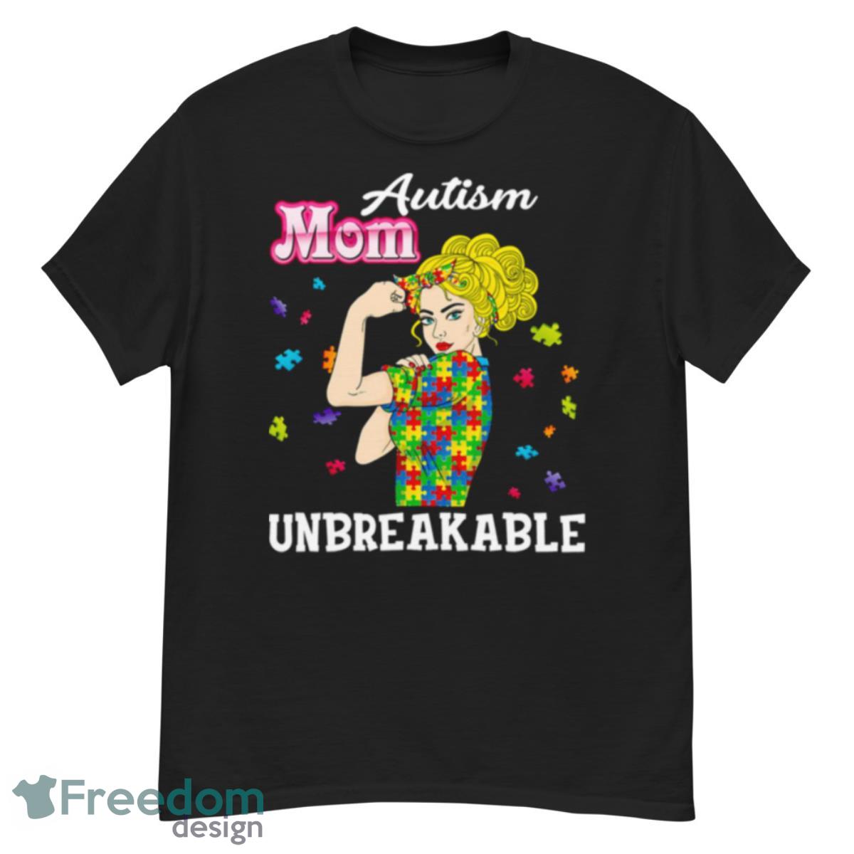 Unbreakable Autism Awareness Rainbow Ribbon Autism Mom Shirt - G500 Men’s Classic T-Shirt