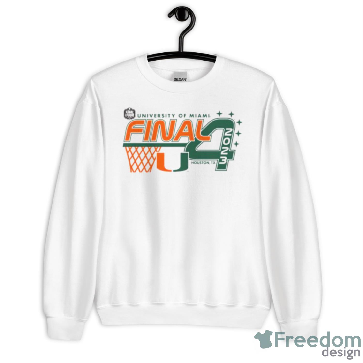 University Of Miami 2023 Final Four Shirt - Unisex Heavy Blend Crewneck Sweatshirt