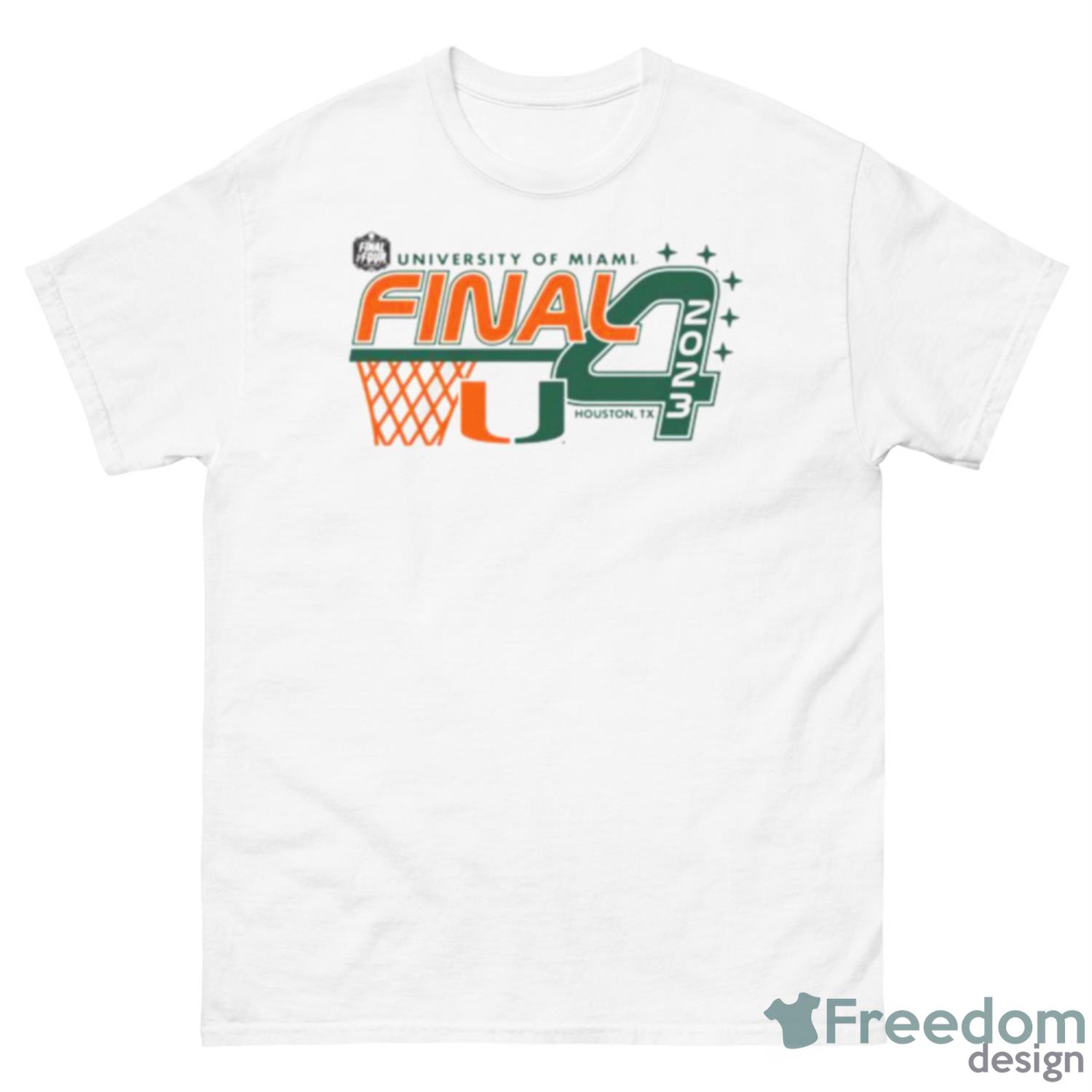 University Of Miami 2023 Final Four Shirt - 500 Men’s Classic Tee Gildan