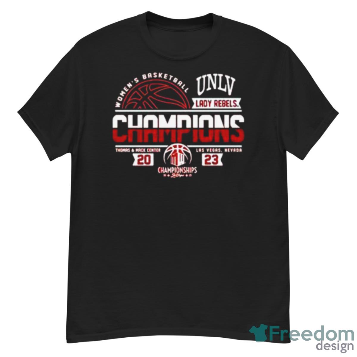 UNLV Lady Rebels 2023 Mountain West Women’s Basketball Champions Shirt Product Photo 1