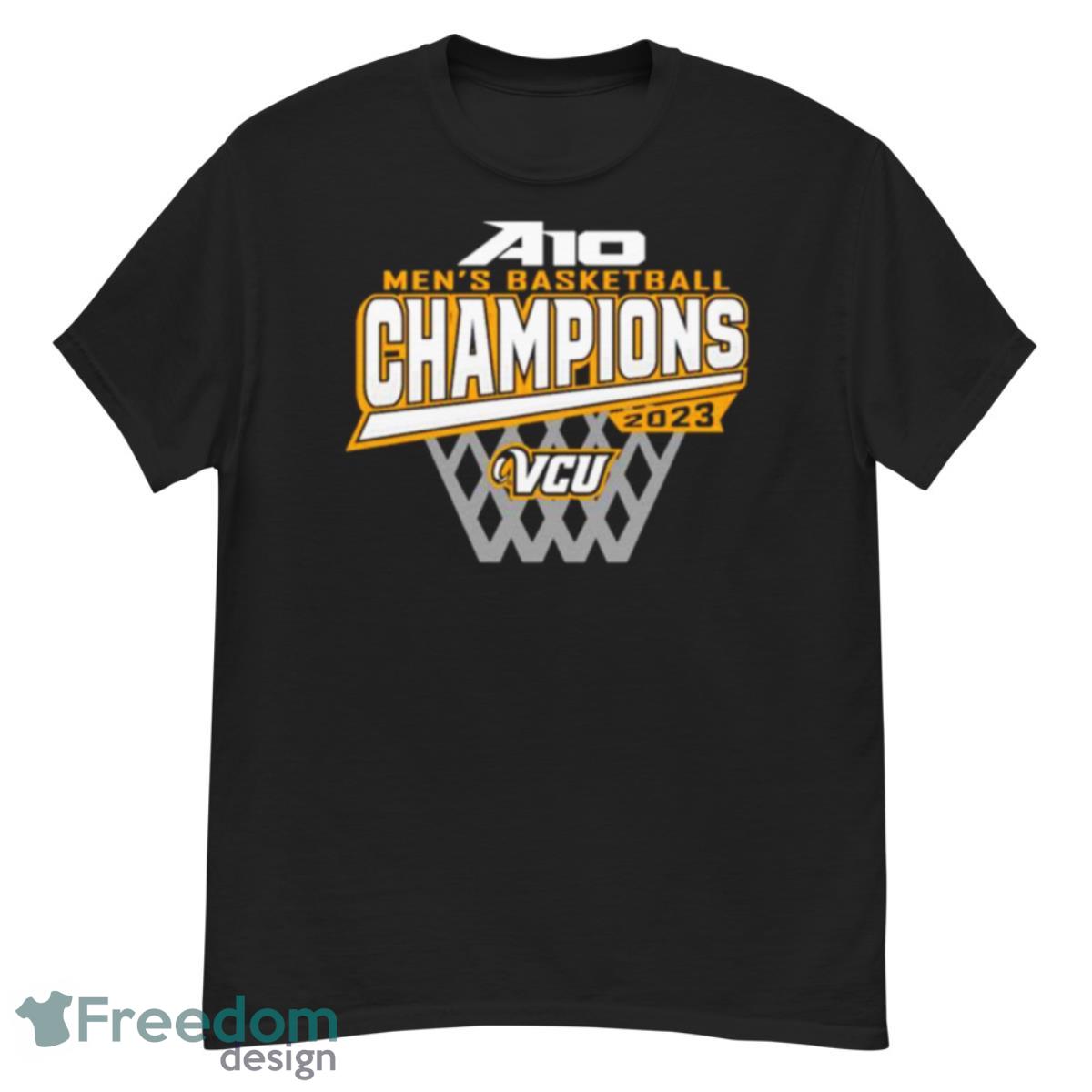 VCU Rams 2023 Atlantic 10 Men’s Basketball Conference Tournament Champions Locker Room Shirt - G500 Men’s Classic T-Shirt