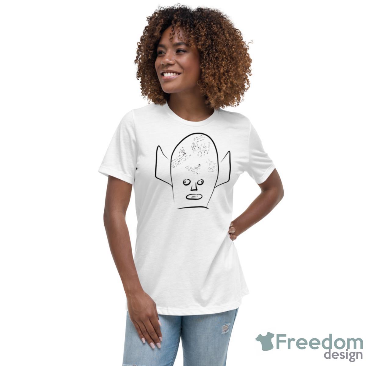 Vic Reeves Man With The Stick Shirt - Womens Relaxed Short Sleeve Jersey Tee Vic Reeves Man With The Stick Shirt - Womens Relaxed Short Sleeve Jersey Tee