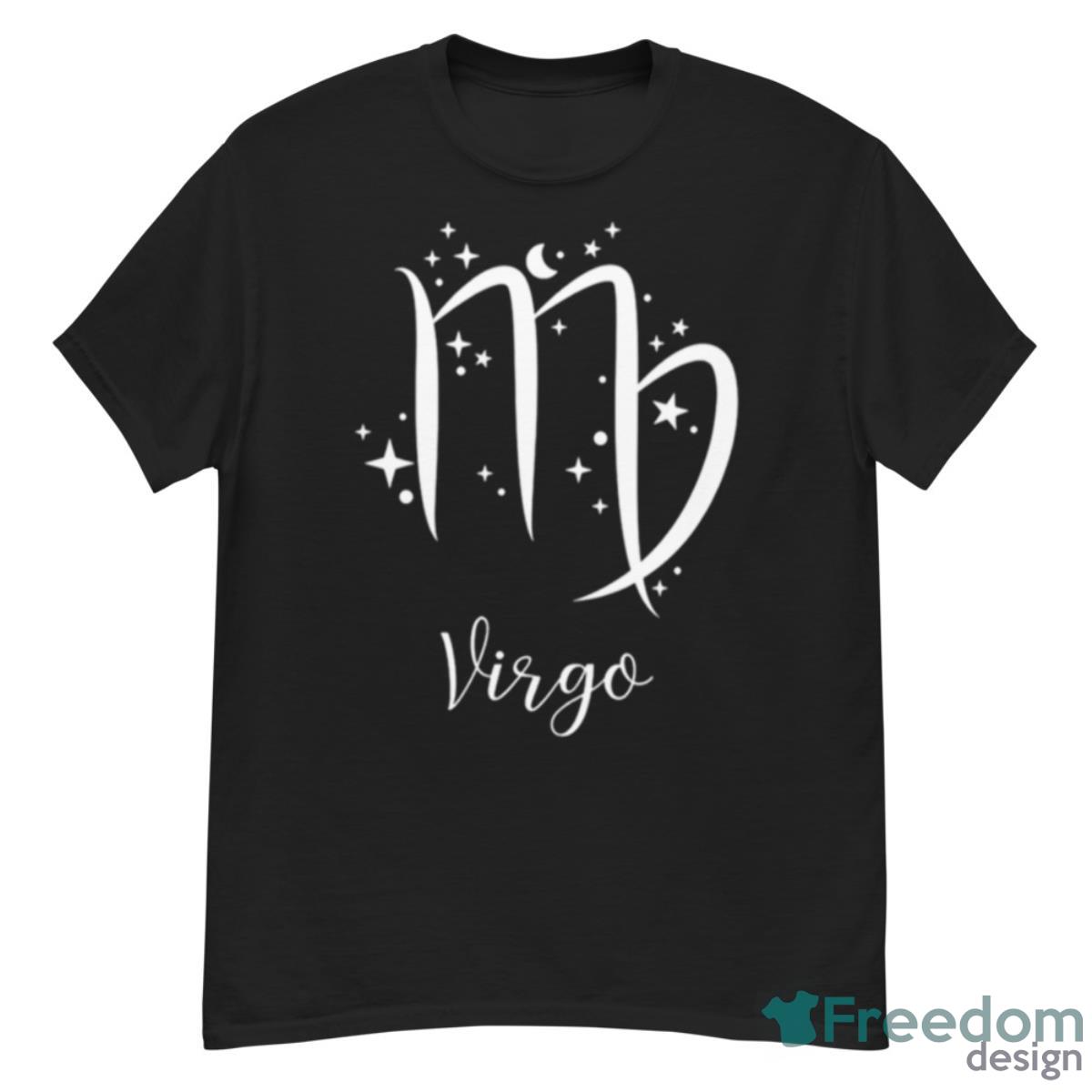 Virgo Zodiac Sign With Stars And Moon Shirt Product Photo 1