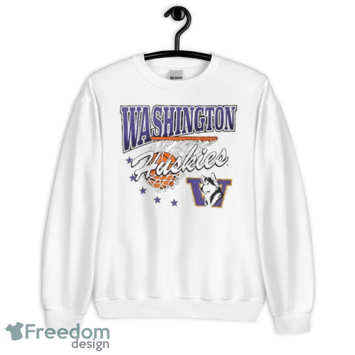 Washington Huskies Classic Hoop Shirt - Unisex Heavy Blend Crewneck Sweatshirt